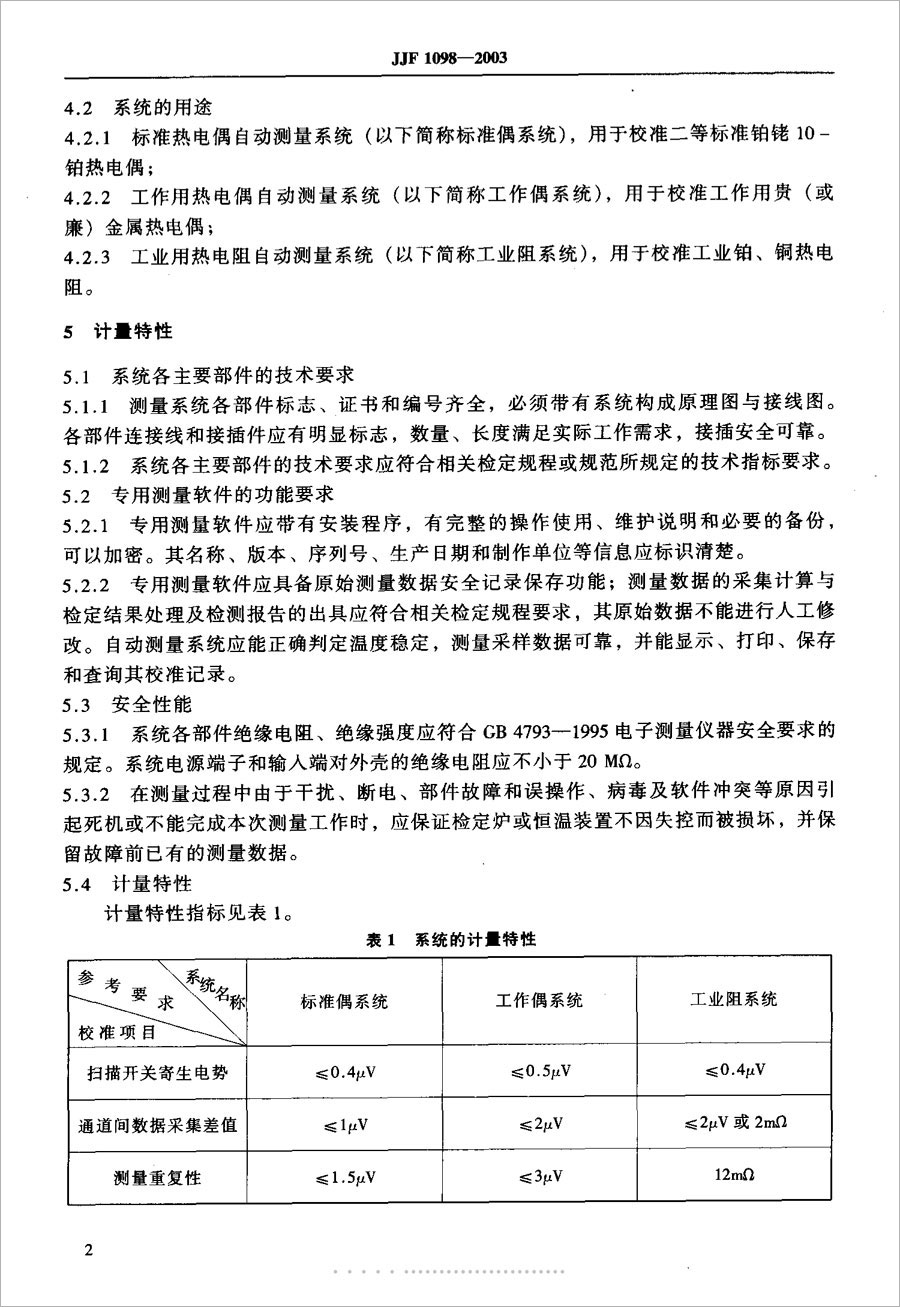 JJF1098-2003熱電偶、熱電阻自動(dòng)測量系統(tǒng)校準(zhǔn)規(guī)范